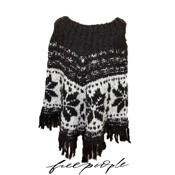 Free People - poncho, alpaca wool - Picture 1 of 12